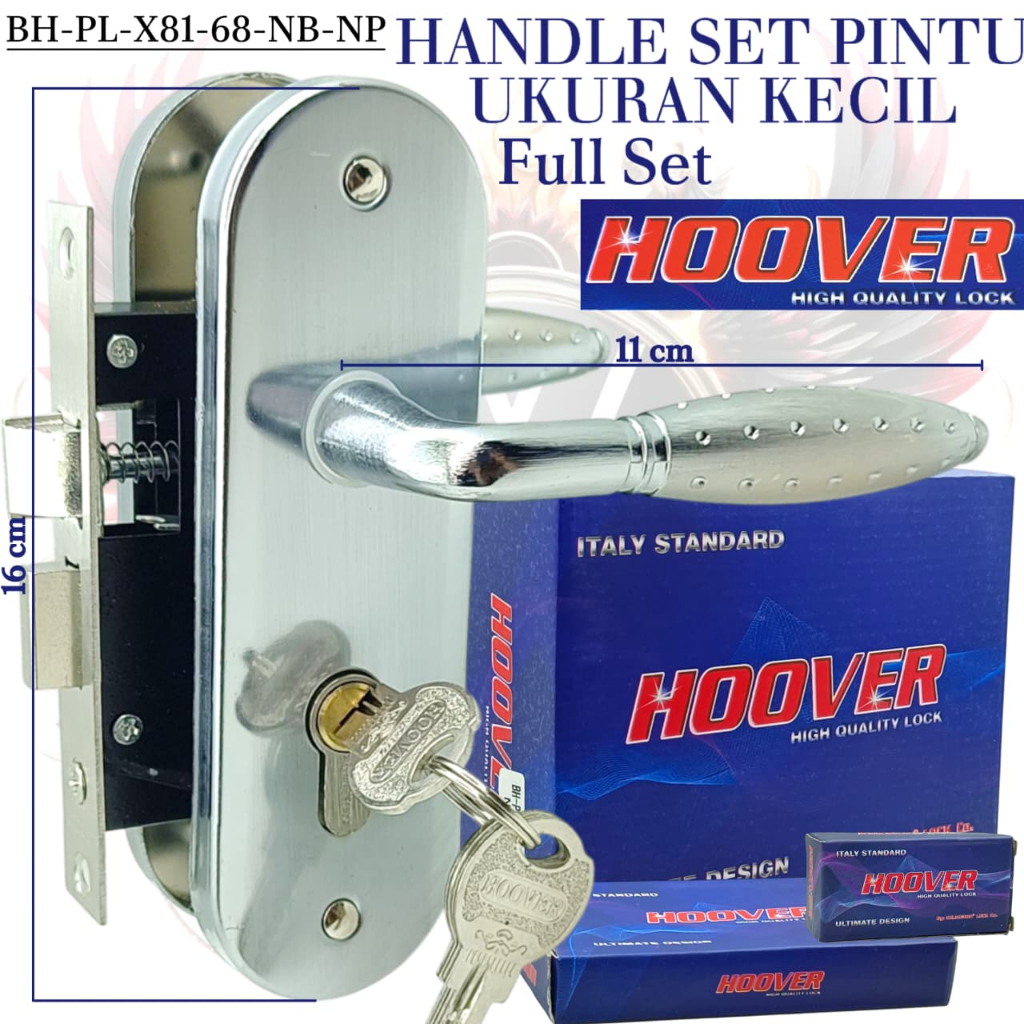 Handle pintu set ukuran kecil 15cm/kunci pintu rumah,gagang bulat  HOOVER