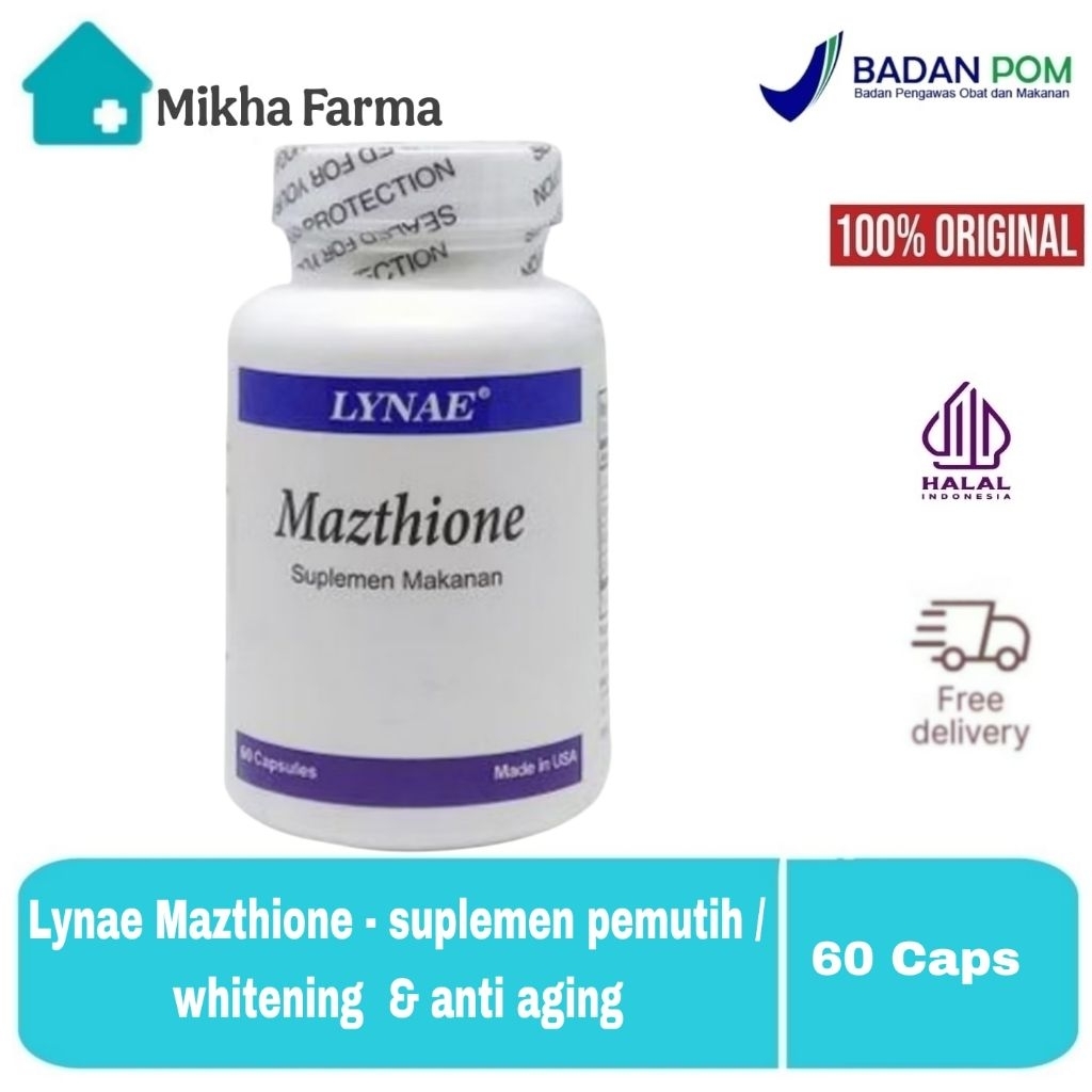 Lynae Mazthione - suplemen pemutih / whitening isi 60 kapsul - BPOM