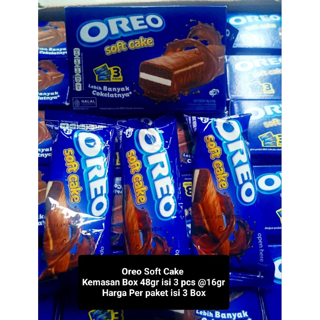 (3 box) Oreo Soft Cake 48gr @isi 3 pcs