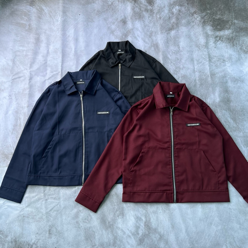 jaket boxy vintageclub polos | work jaket boxy