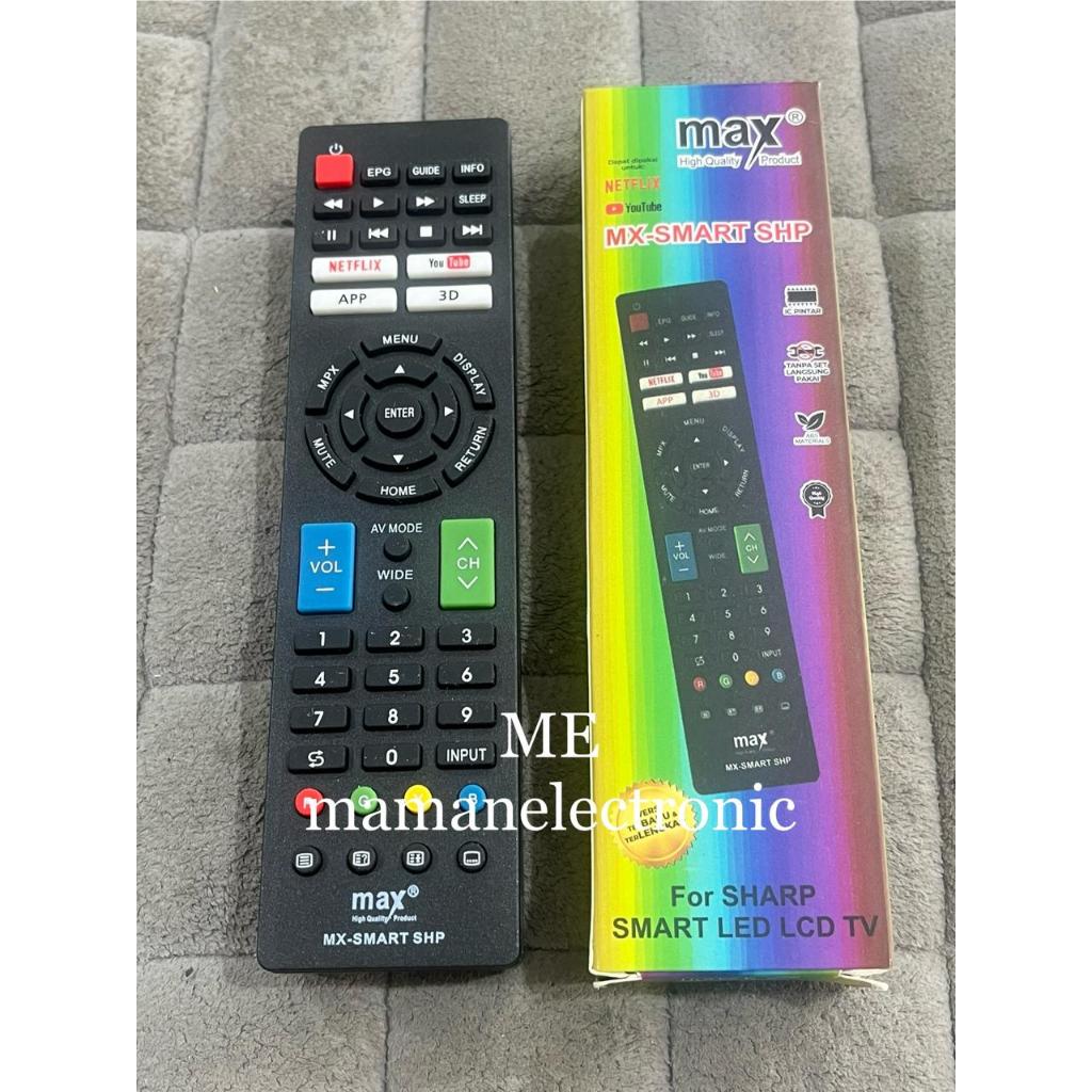 REMOTE MAX LCD/LED MX-SHARP SMART / Remote Remot TV Sharp Aquos LCD LED Smart TV