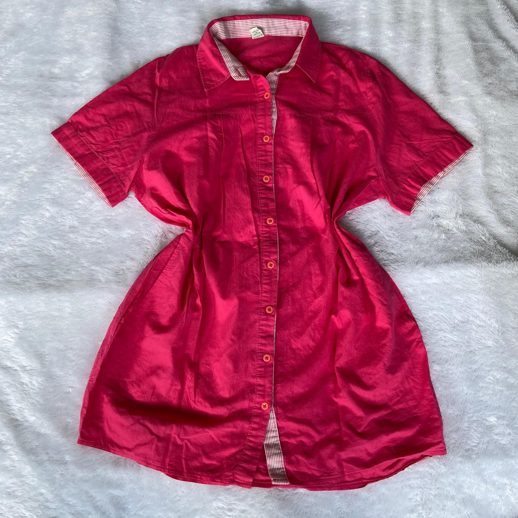 DRESS KATUN MINI PINK FANTA PRELOVED