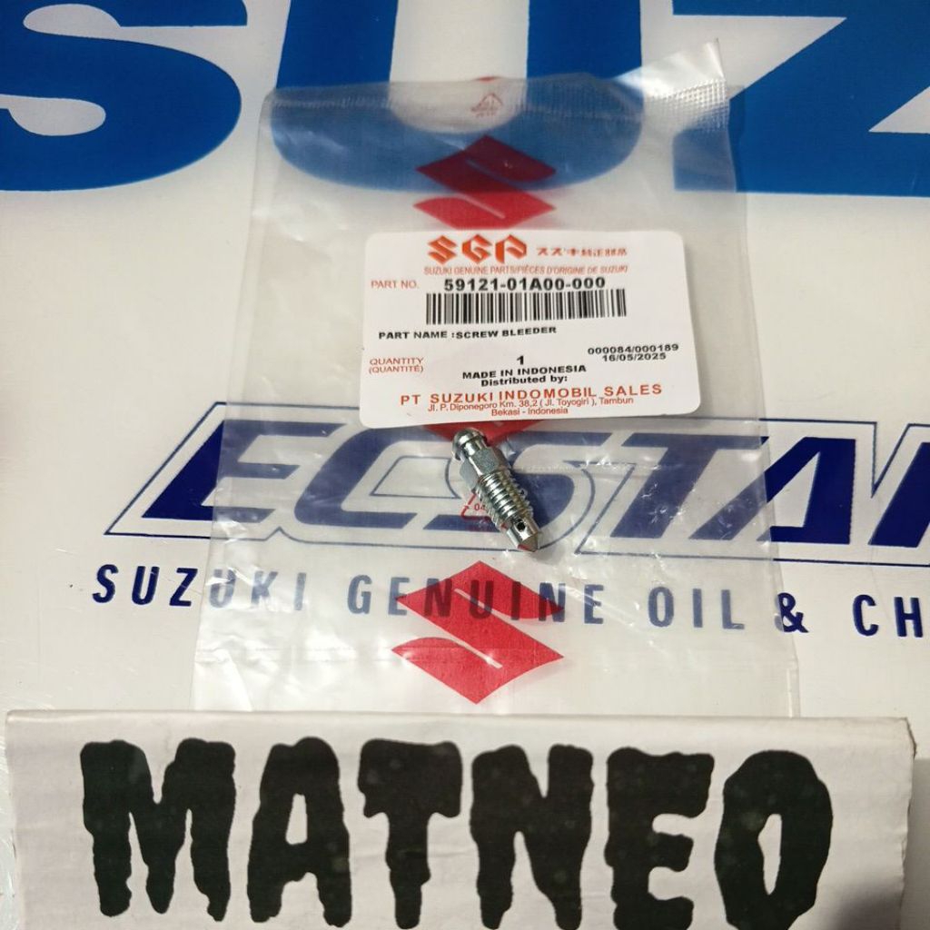 nipel baut mur pembuangan angin minyak rem kaliper cakram depan belakang suzuki satria 2 tak axelo s