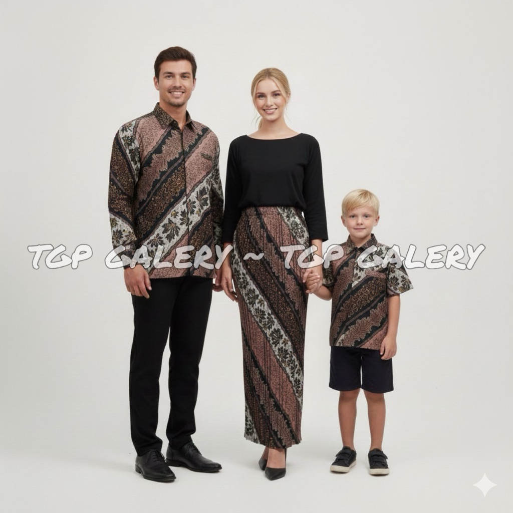 CM1 MOCCA - Batik Couple Keluarga Baju Batik Couple Ayah Dan Anak Laki-Laki Batik Couple Seragam Kon