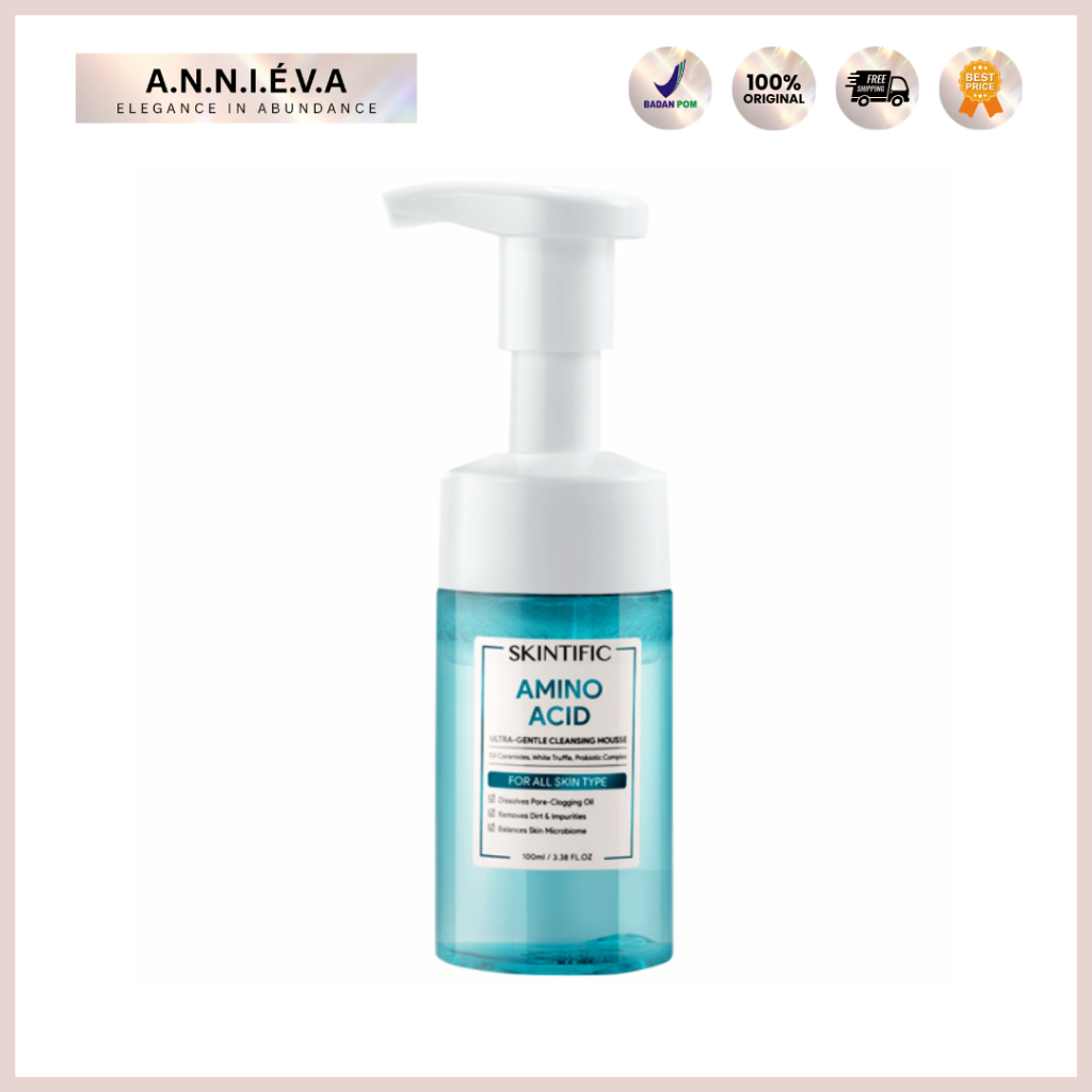 Skintific Amino Acid Ultra Gentle Cleansing Mousse 100ml | Facial Foam Lembut | Amino Acid Face Wash