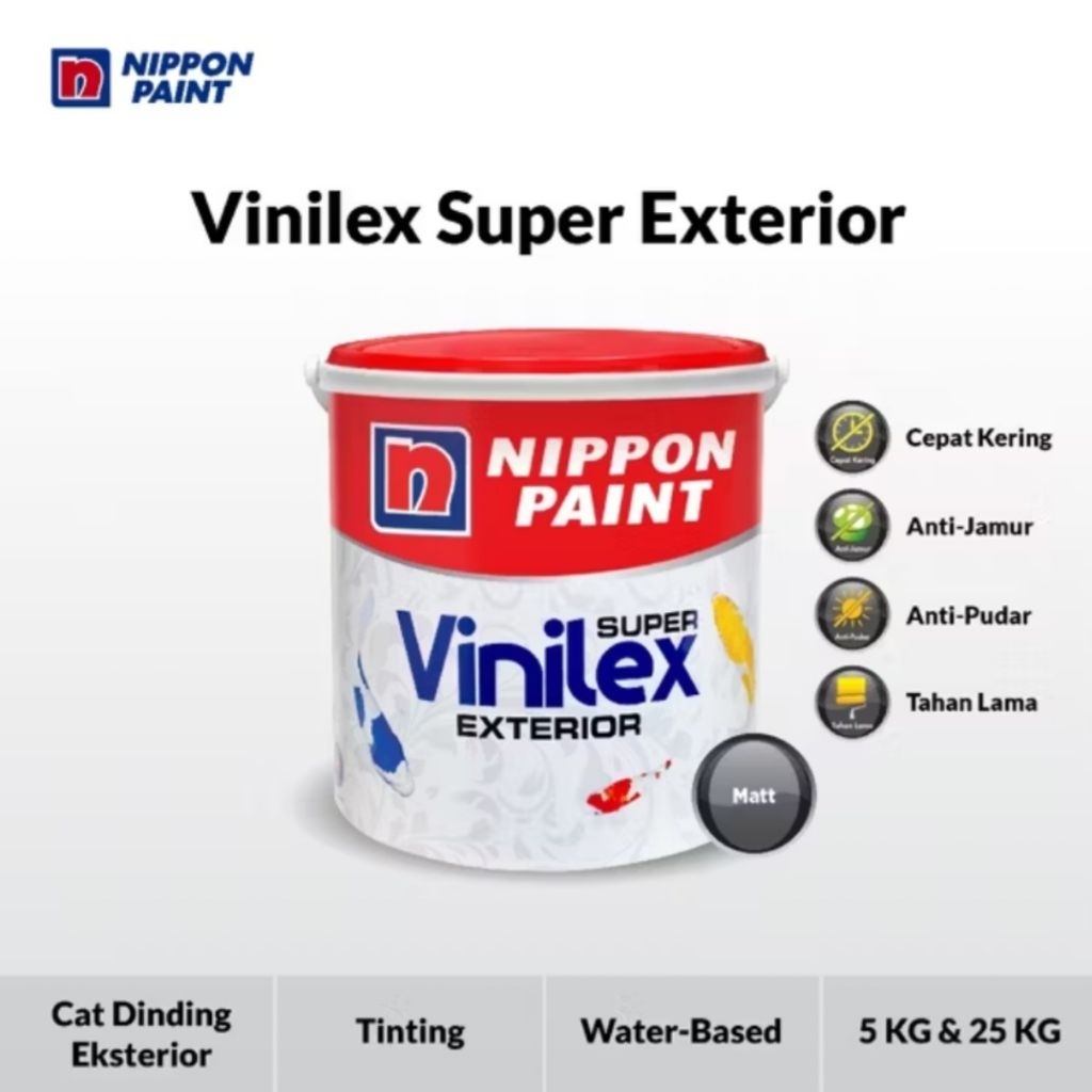 Cat Tembok Super Vinilex Exterior 300 Putih 5kg