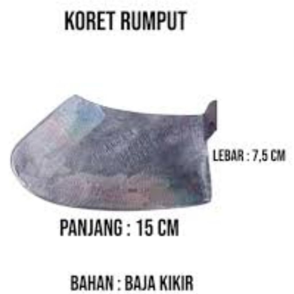 koret rumput tanpa gagang bahan PER dan KIKIR