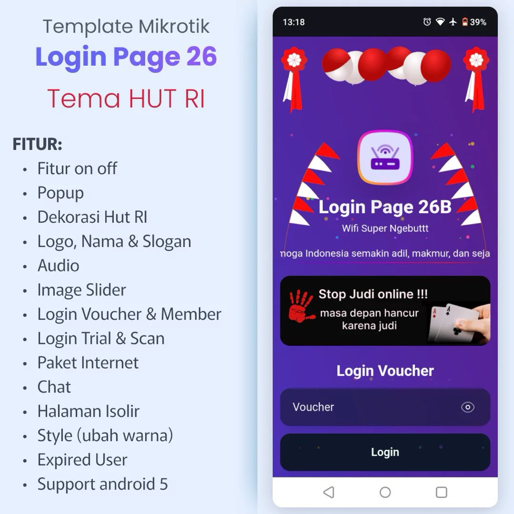 Template Login Page hotspot Mikrotik 26