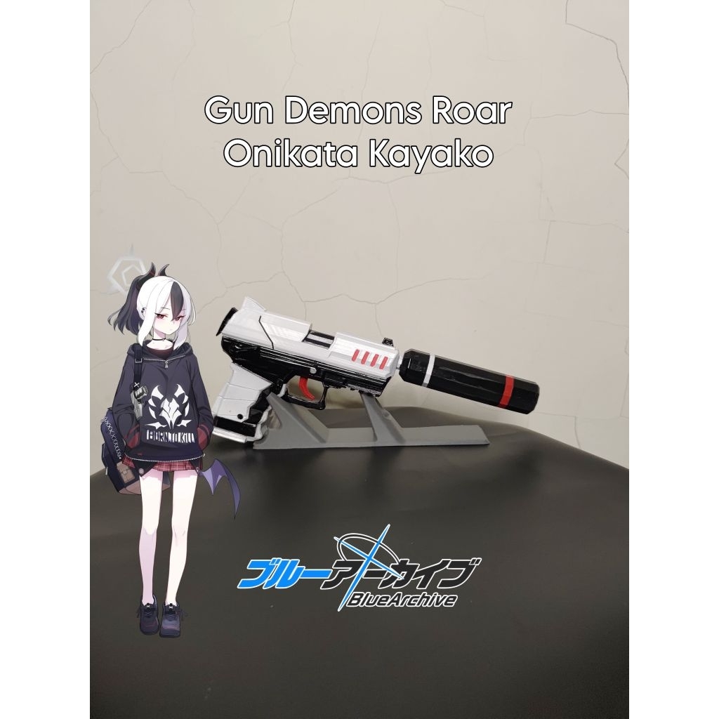 Gun 3D Demon Roar Onikata Kayako Blue Archive Cosplay