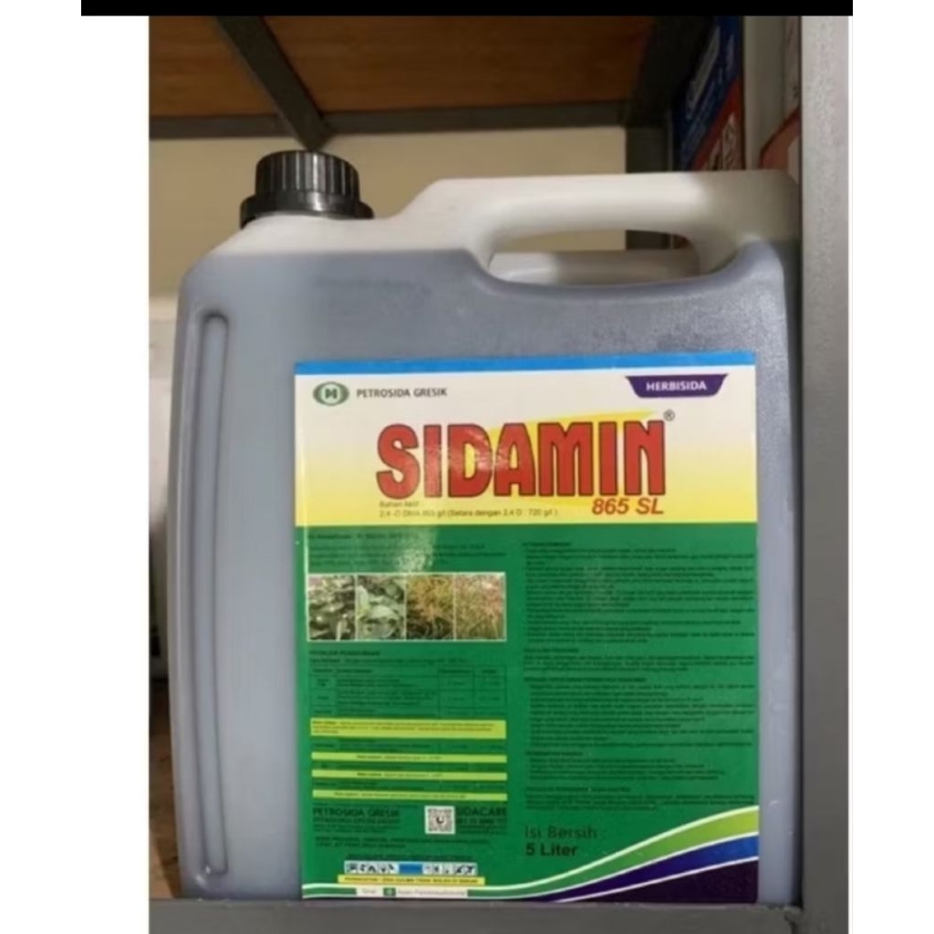 Herbisida SIDAMIN 865 SL 5 liter. Pembasmi gulma berdaun lebar.