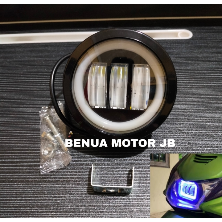 LAMPU TEMBAK 3 LENSA KOTAK BULAT KUALITAS SUPER TERANG DAYMAKER 3 LENSA