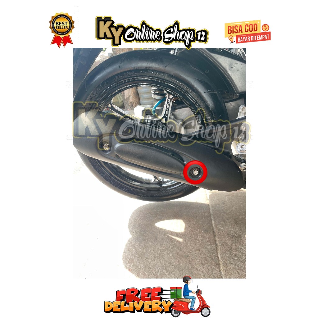 BAUT TAMENG KNALPOT ( 1 BAUT ) MODEL SLASH BIASA BEAT ESP NEW SCOOPY ESP NEW STREET TAHUN 2015 - 202