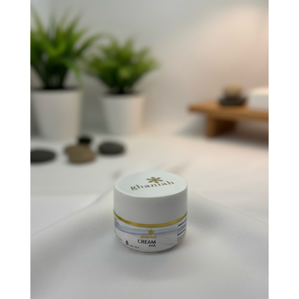Ghaniah  Cream AHA - Cream Malam Perawatan Untuk Wajah Berjerawat Pria Wanita 10g