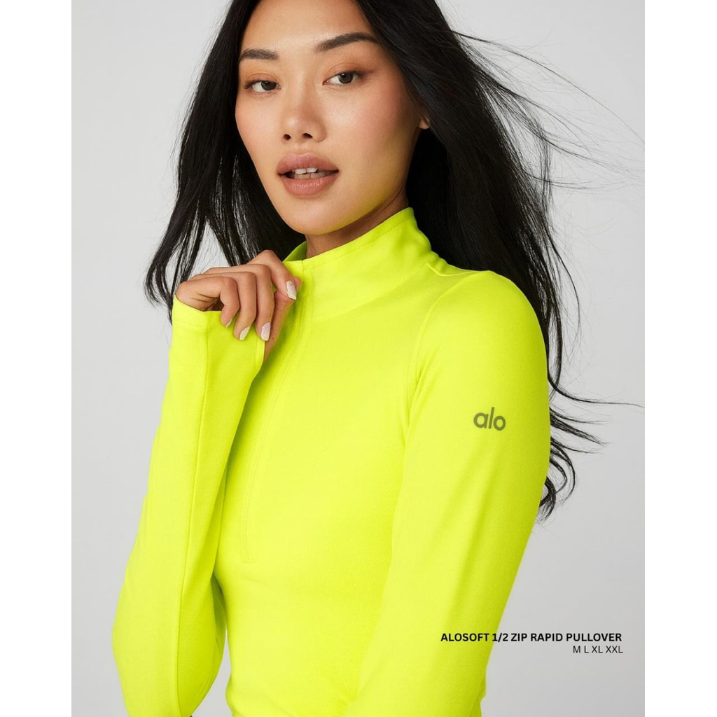 Kaos Lengan panjang Zipper Olahraga Wanita