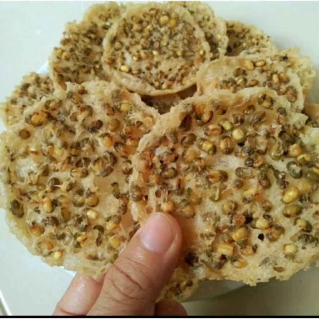 PEYEK KACANG IJO (HIJAU} 1 KG FULL KACANGNYA GURIH RENYAH / PEYEK BULAT KACANG IJO / RAMPEYEK
