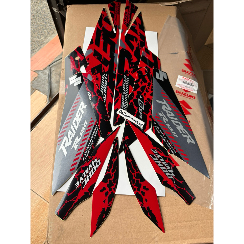 Striping Sticker Tape Set Satria Fu Fi Versi Raider Fi ORI SGP