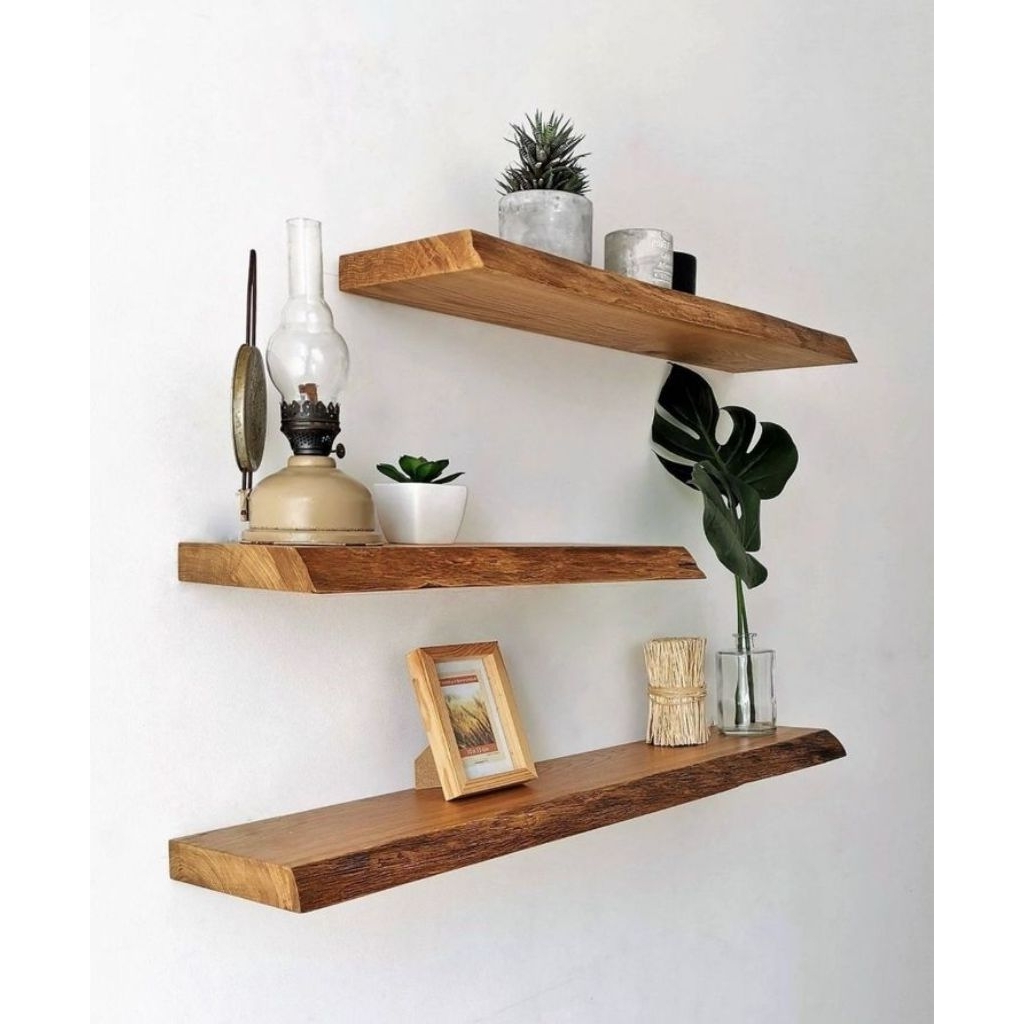 Rak Ambalan Kayu Jati Solid Rak Kayu jati solid Ambalan dinding kayu