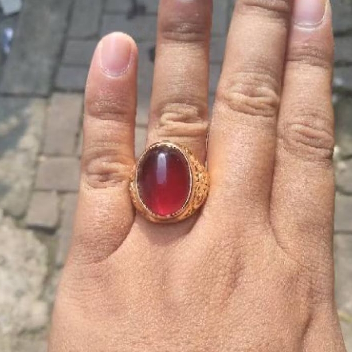 Cincin batu Siam merah Siam Bangkok super