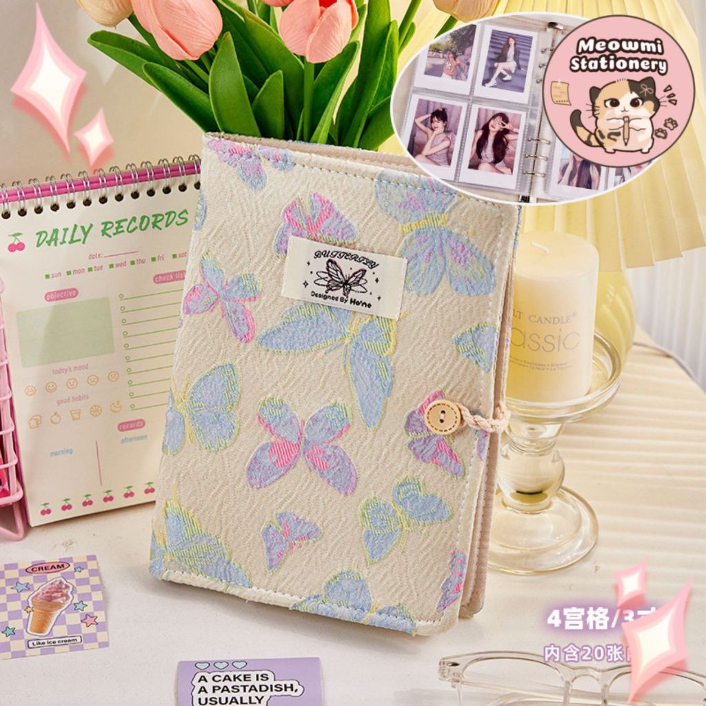 Buku Binder A5 Aesthetic 6 Lubang Free Sleeve Tempat PC Photo Card B012