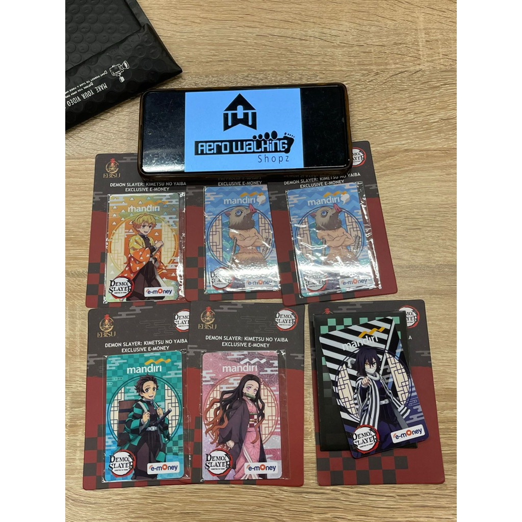 Kartu Mandiri Official DEMON SLAYER x EBISU | Kimetsu No Yaiba Tanjiro Zenitsu Inosuke Nezuko Hashir