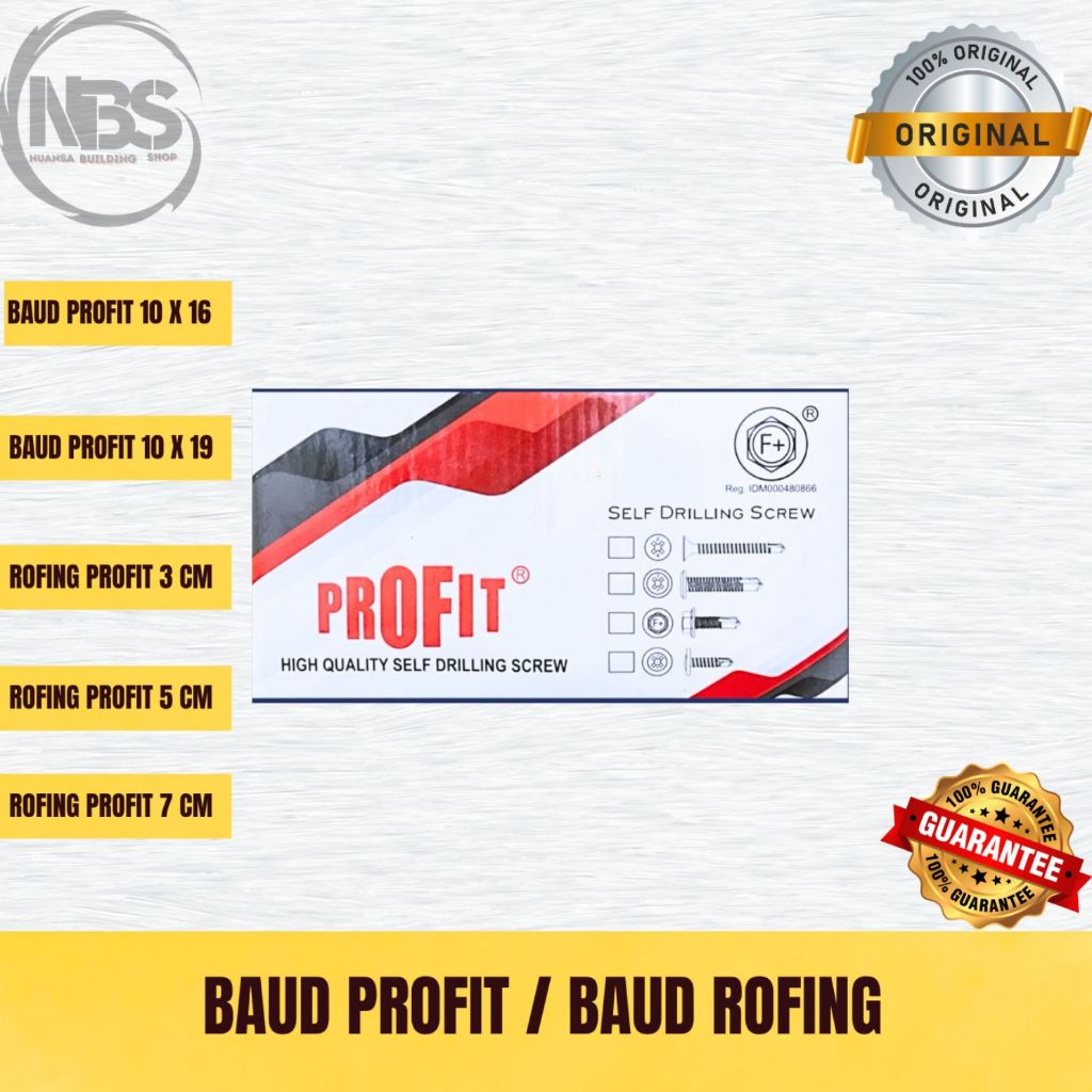 PROFIT | Baut Baja Ringan Merek Profit Ukuran 10 x16