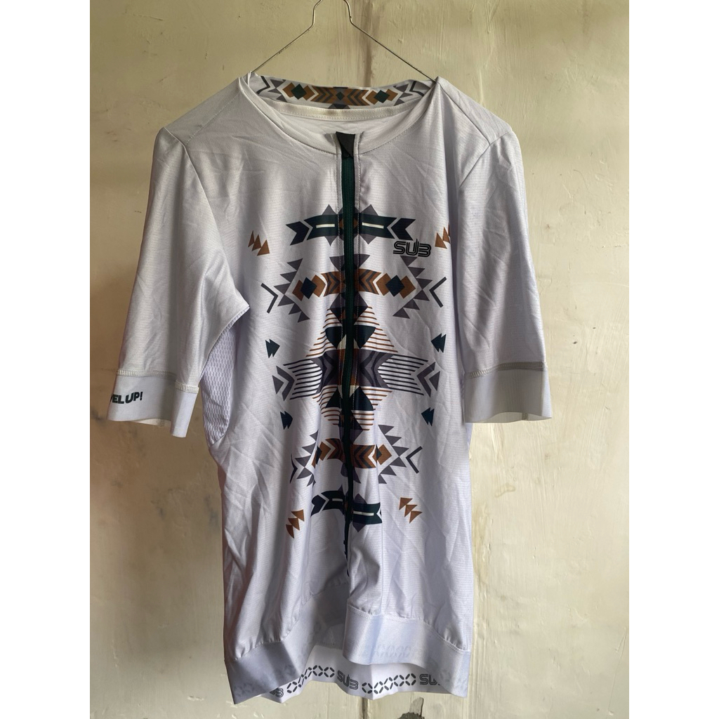 Jersey Sepeda Road Bike Cycling Jersey SUB Pro Aztec Mexico Grey Unisex Short Sleeve Pria Wanita Ori
