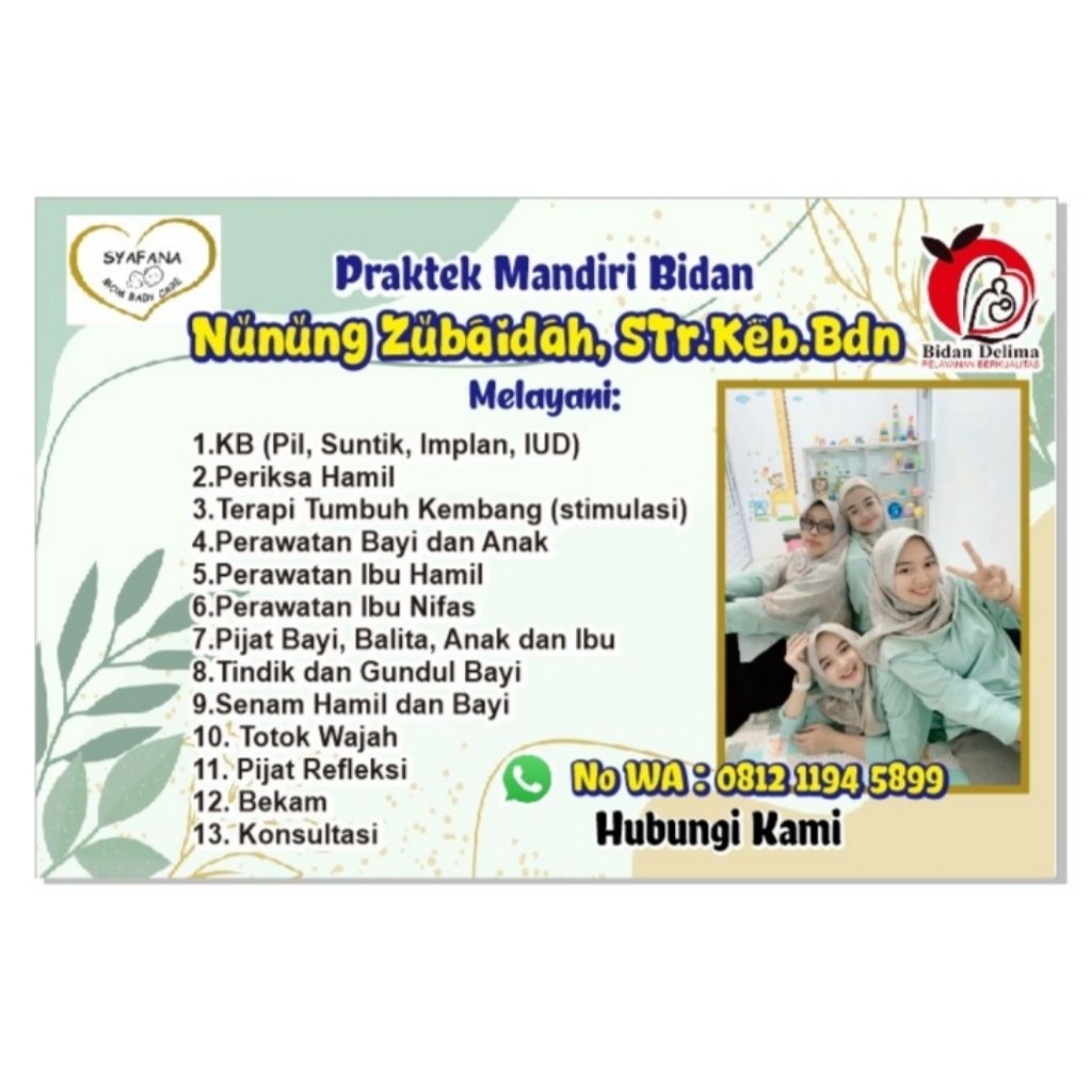 Kartu Nama Bidan/Kartu Nama Dokter Custom