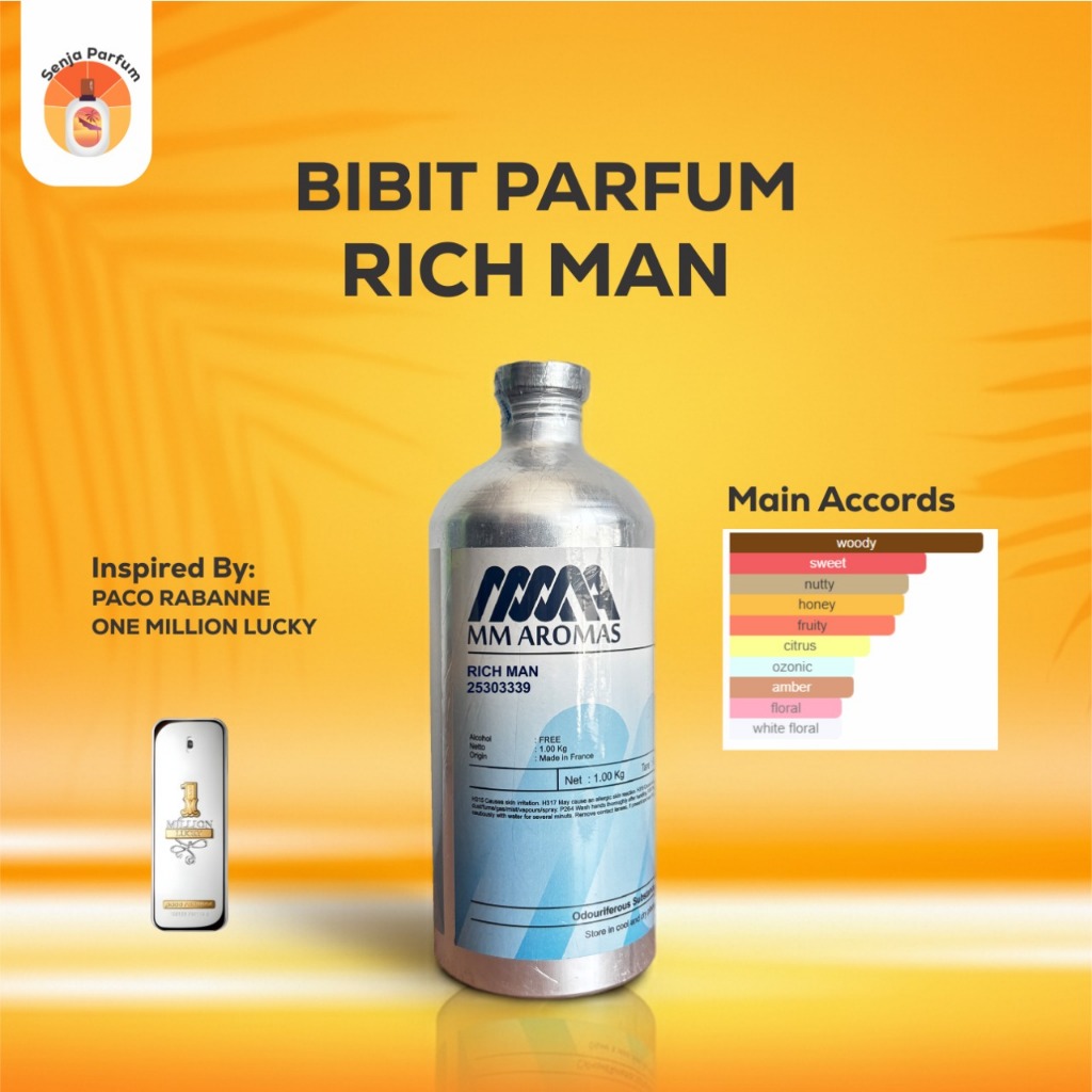 Bibit Parfum RICH MAN Inspired by ONE MILLION LUCKY Kemasan Segel