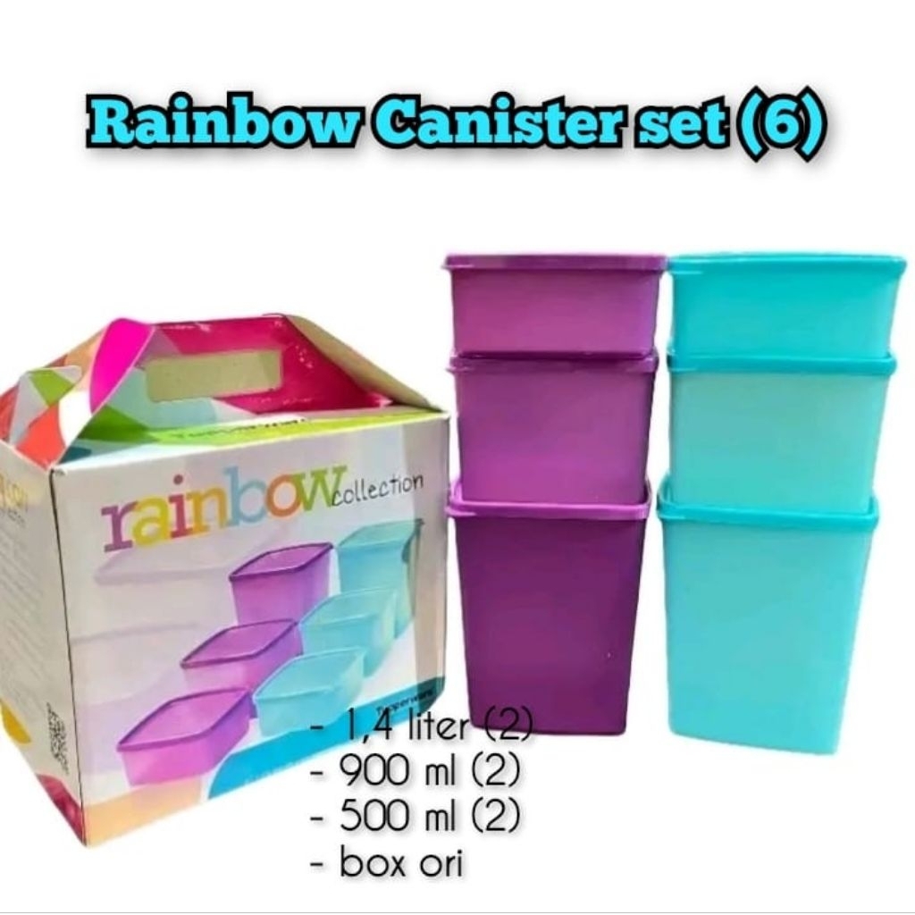 Rainbow Collection Tupperware Toples kue kedap udara