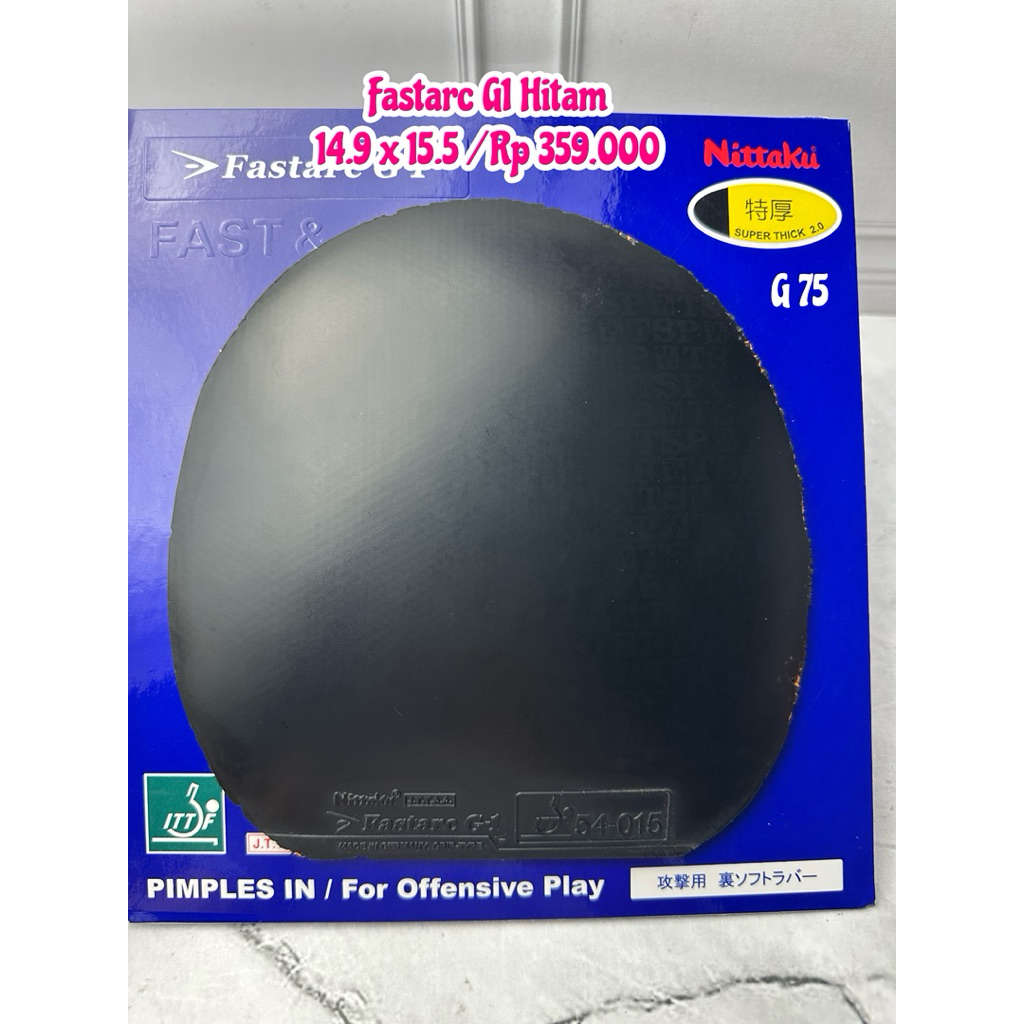 SECOND KARET PINGPONG TENIS MEJA FASTARC G1 warna Hitam