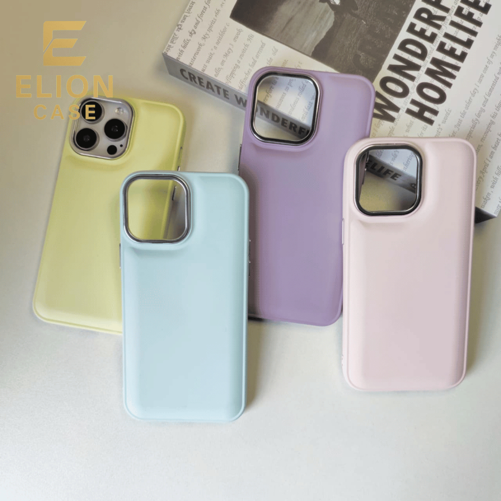 CASE FOR IPHONE 13 13PRO 13PROMAX 14 14PRO 14PROMAX 15 15PRO 15 PROMAX  PUFFER SHOCKPROOF METAL  - M