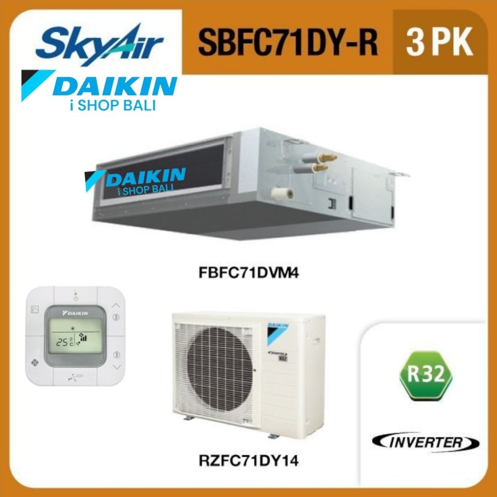 Ac Skyair Daikin Thailand tipe Duct 3 Pk FBFC71DYR Ac Split Duct Daikin 3 Pk