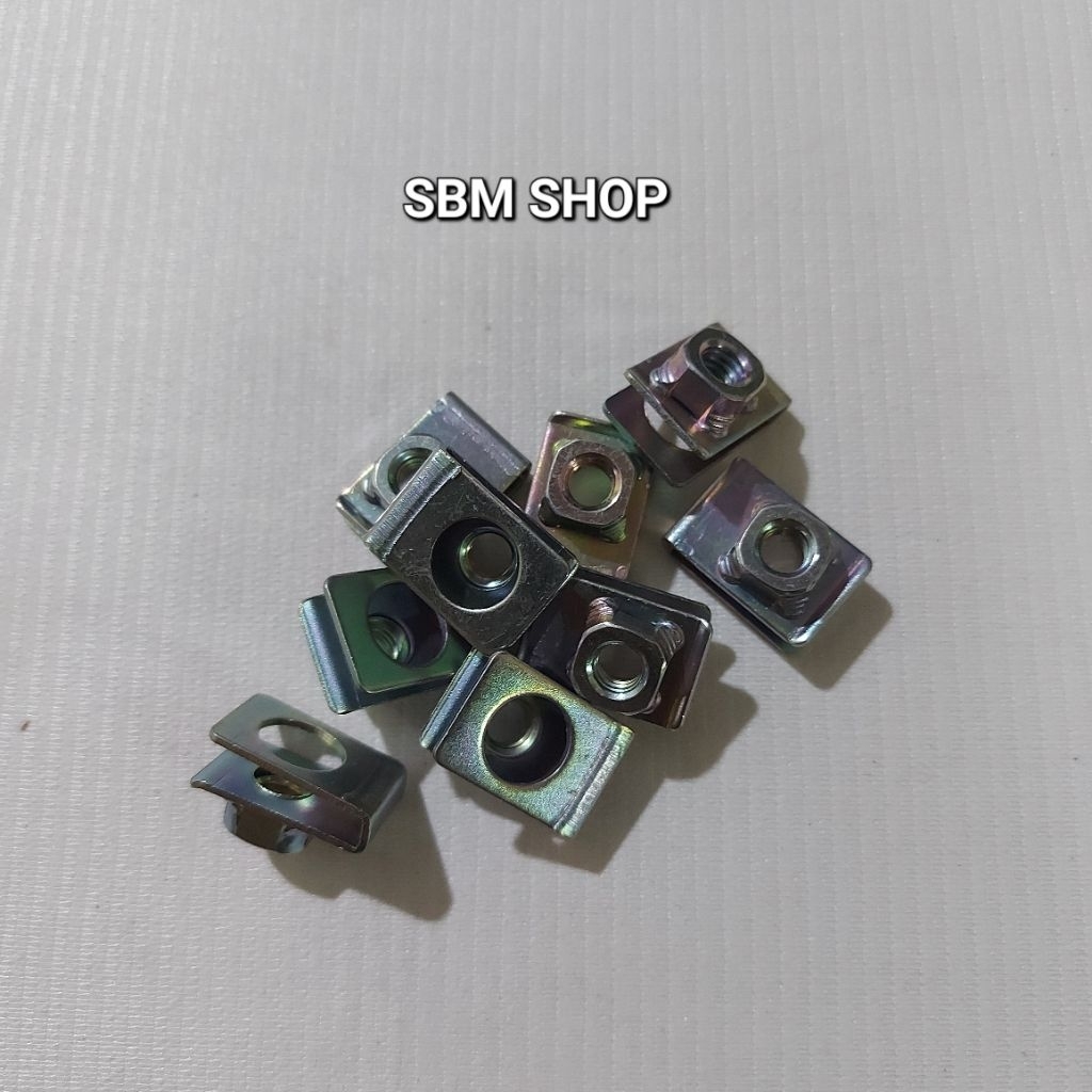 KLIP SPAKBOR M6 BAUT 10 CLIP NUT TEBAL ORIGINAL