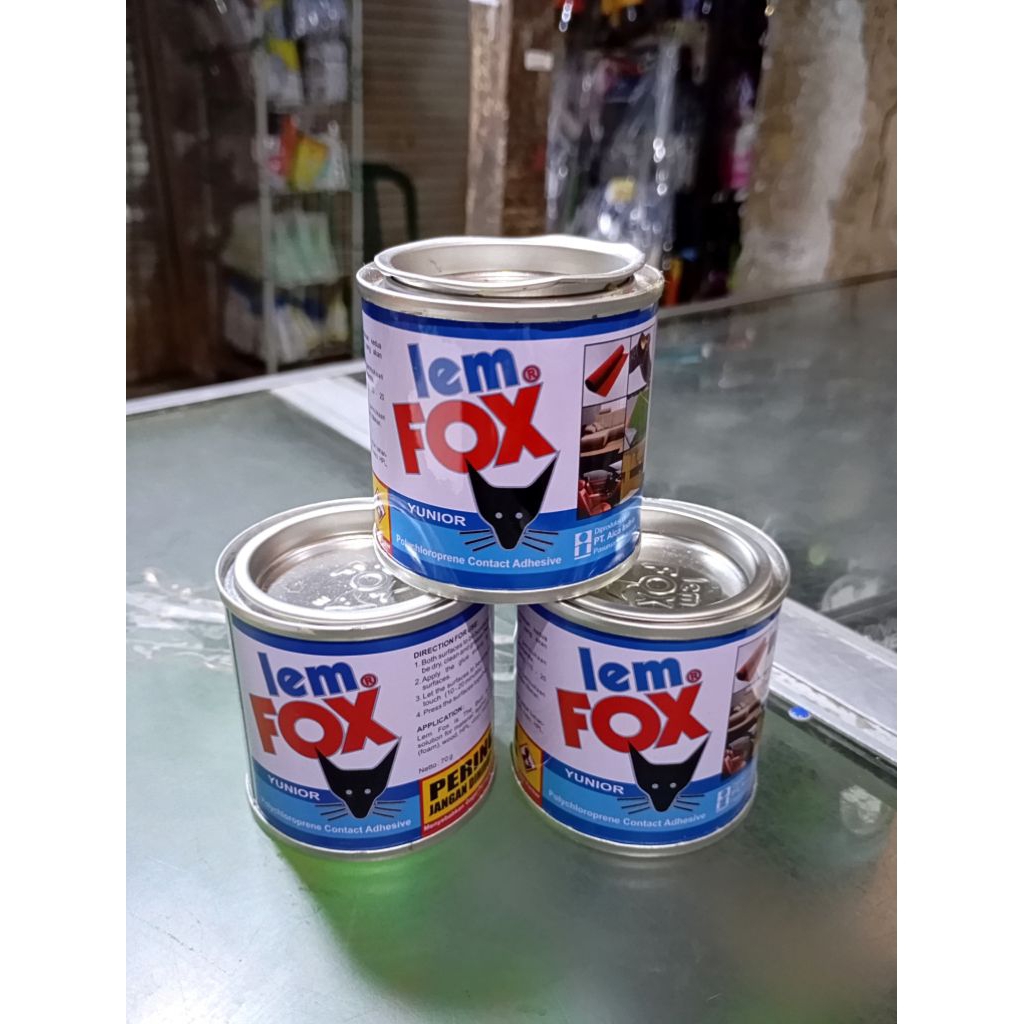 Lem fox perekat untuk sandal, lemari, dll
