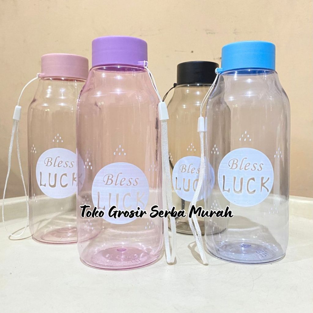 BOTOL MINUM PLASTIK | BOTOL MINUM UNIK BLESS LUCK 500ml