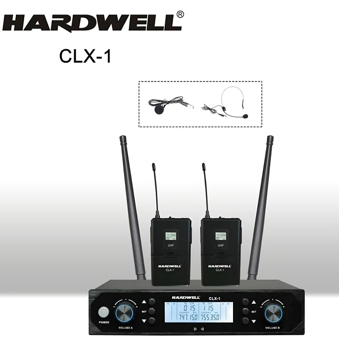 Mikrofon Wireless Dual Clip On Hardwell CLX1/Mic Clip On Hardwell CLX1/Microphone Wireless Hardwell