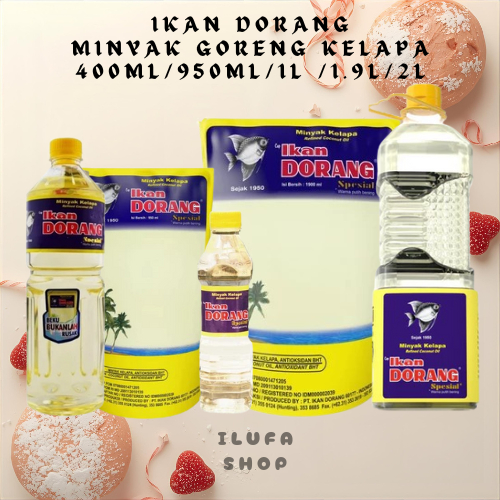 MINYAK GORENG IKAN DORANG 400ML / 950ML / 1LITER / 1.9LITER / 2LITER