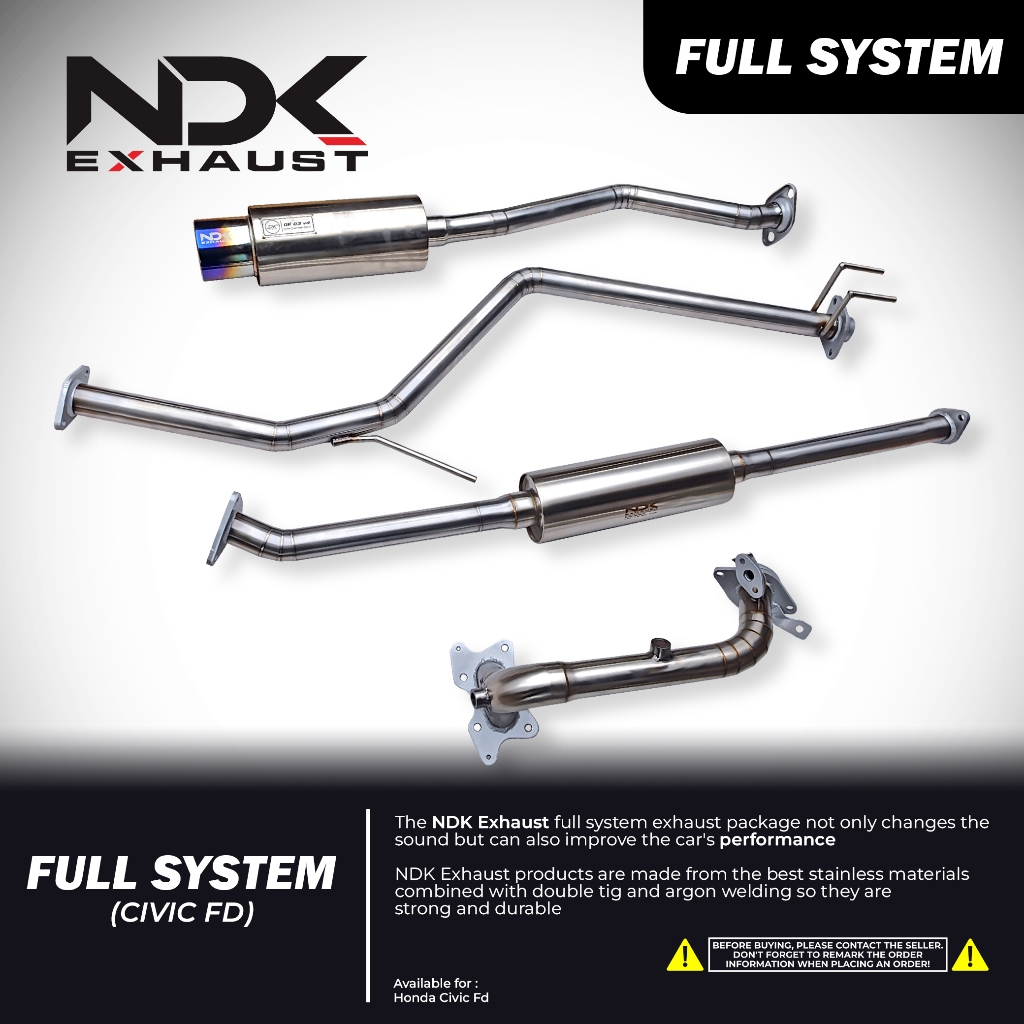 NDK KNALPOT FULLSYSTEM HONDA CIVIC FD RACING KNALPOT MOBIL RACING SEMUA HONDA CIVIC FD KNALPOT  NDK 