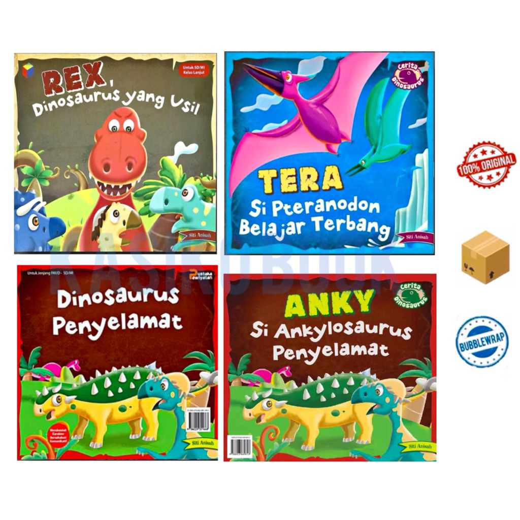 Original Buku Cerita Anak / Dinosaurus Penyelamat / Buku Anak / Buku Dinosaurus