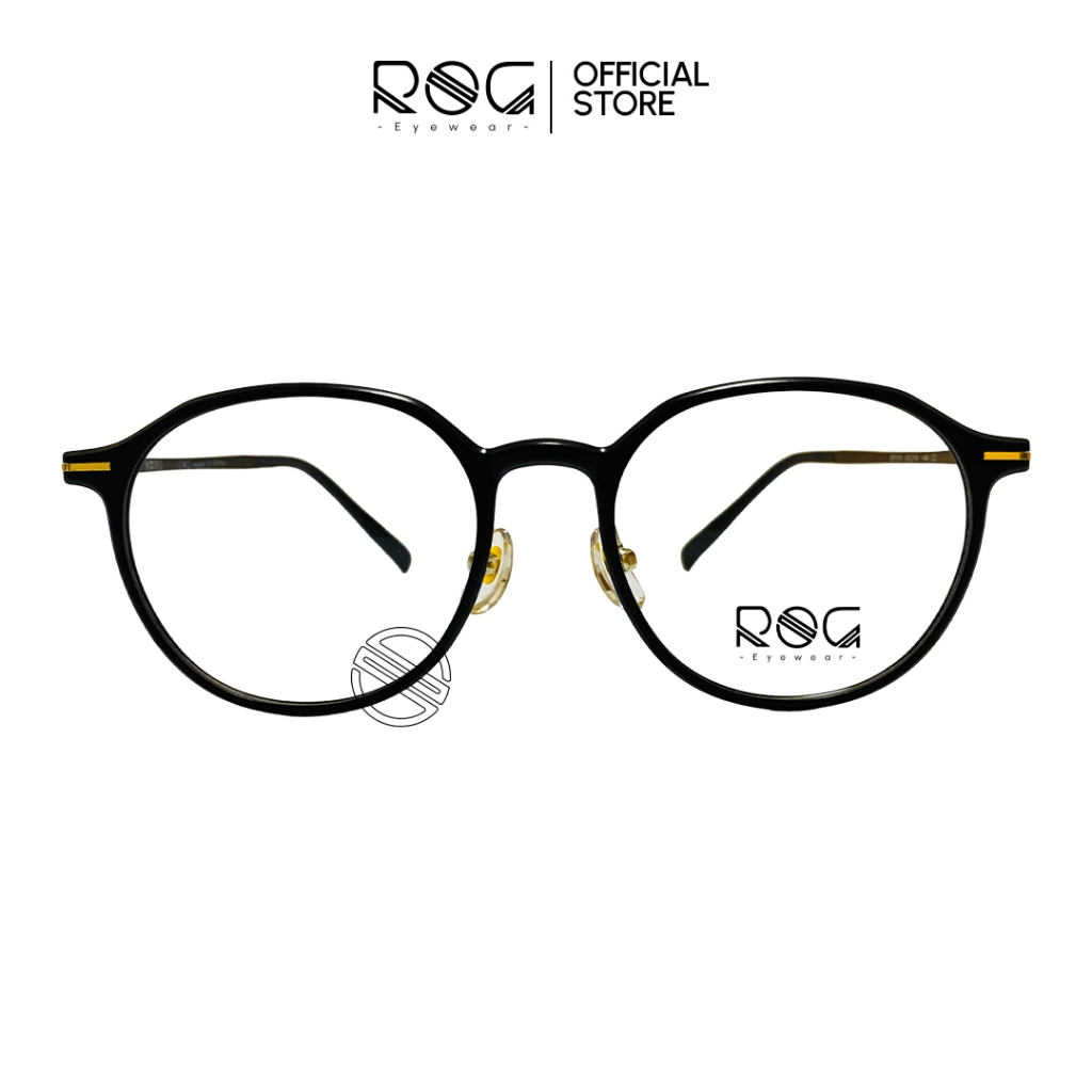 ROG Eyewear - 02 - Kacamata Bulat / 95110- Frame Kacamata Pria Wanita - Minus / Silinder / Plus