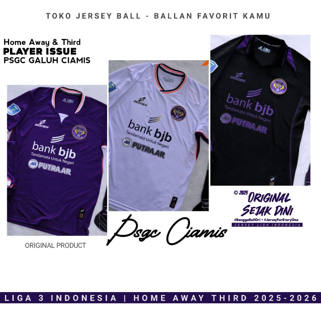Jersey PSGC Ciamis Home Player Issue Liga Indonesia