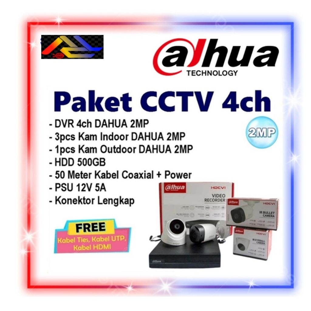 PAKET CCTV 4CH DAHUA