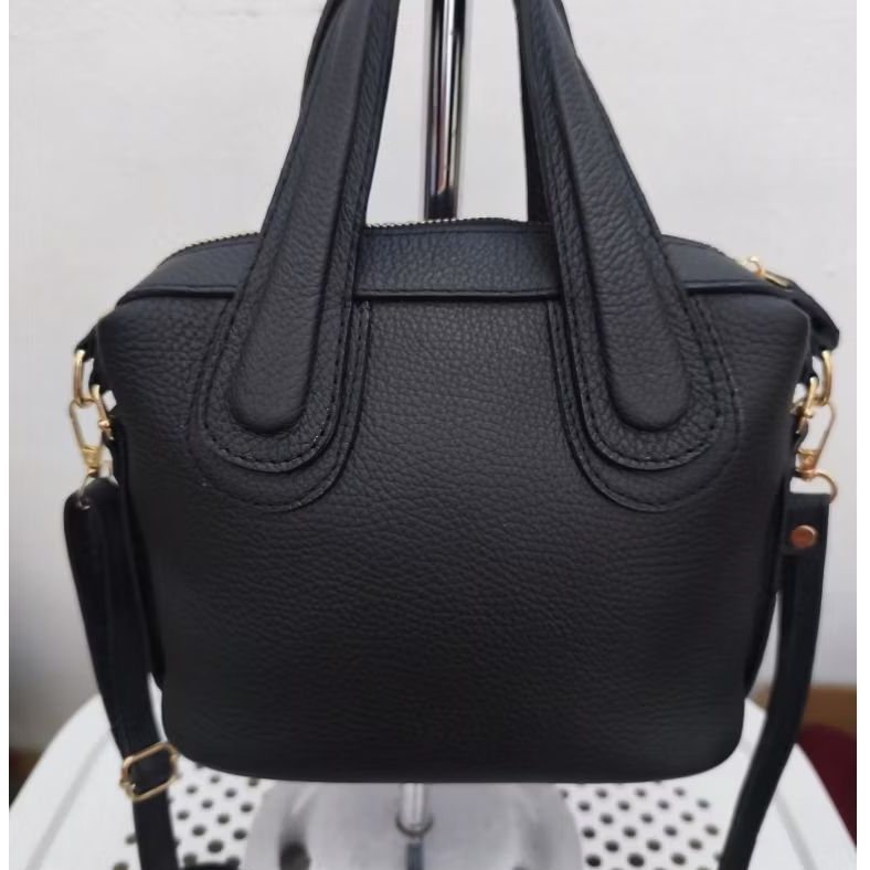 TAS SHOULDER & SELEMPANG KULIT ASLI HITAM PL