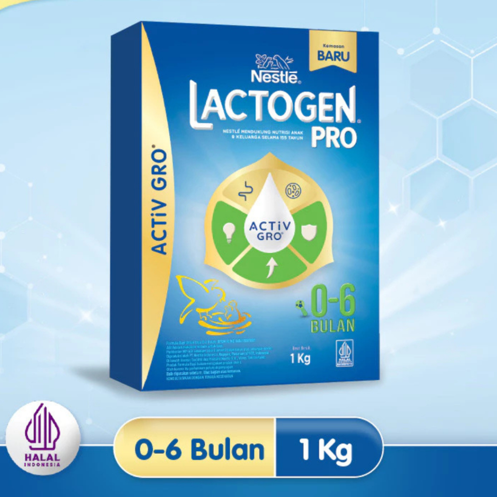 Lactogen activ gro kemasan 1 Kg susu formula bayi tahap 1 (0-6 Bulan)