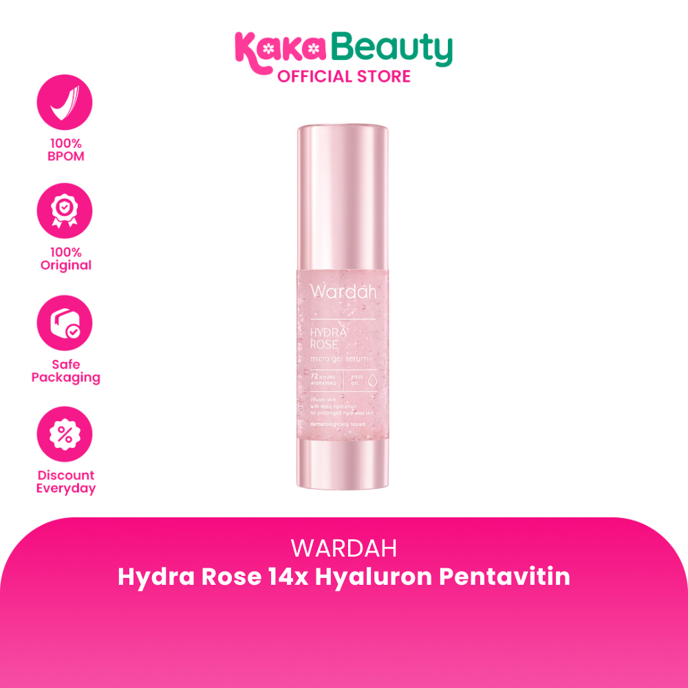 Wardah Hydra Rose 14X Hyaluronic Pentavitin Deep Barrier Repair Serum
