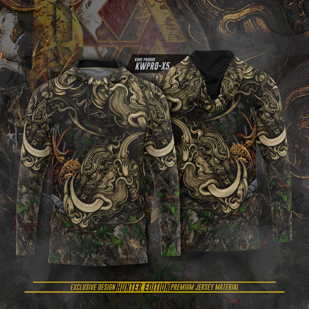 JERSEY MASTER HOODIE BERBURU CAMO HUNTING KWP X5