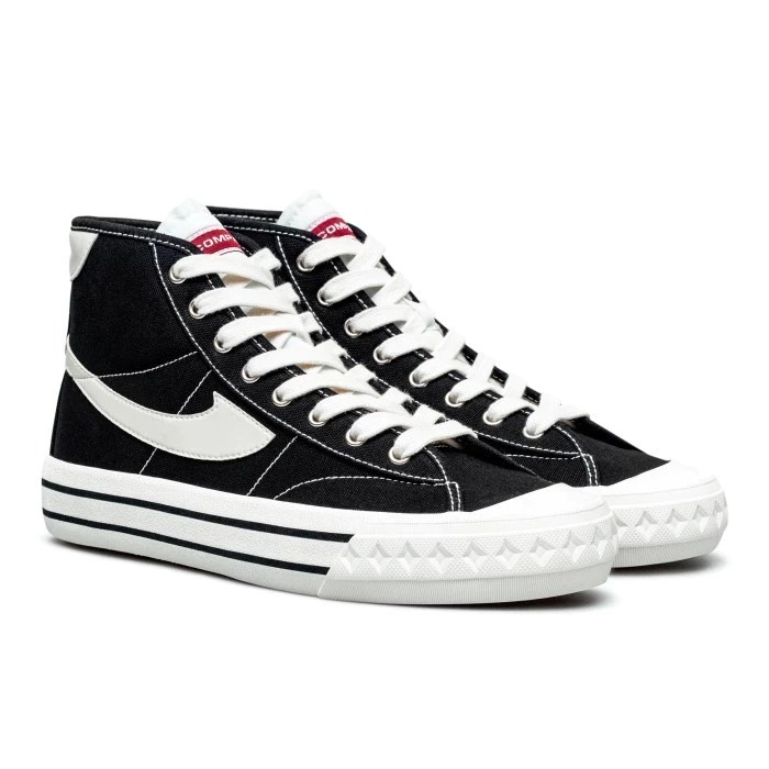 Promo Sepatu Compass Retrograde High Black White Sneakers Compass Retrograde High Black White