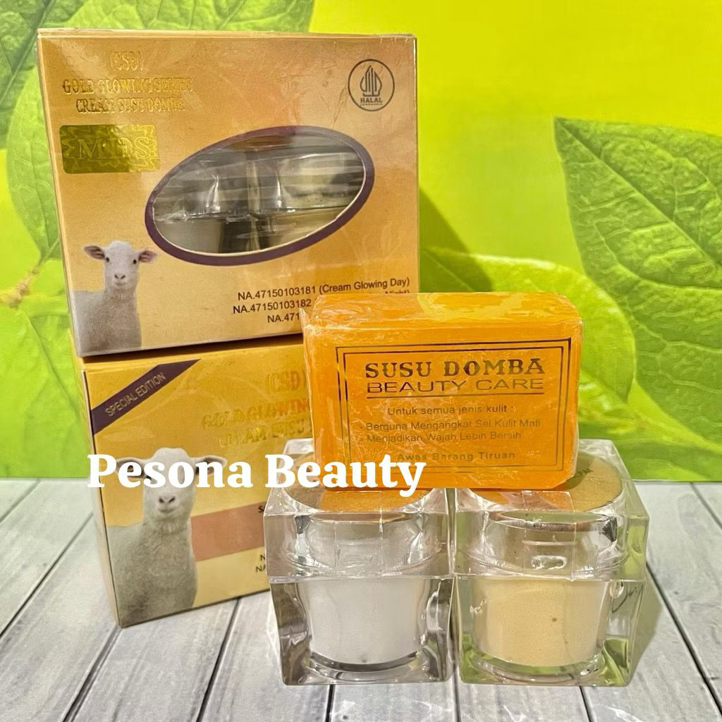 Paket Cream Susu Domba CSD MDS GOLD 15 gr Glowing Series