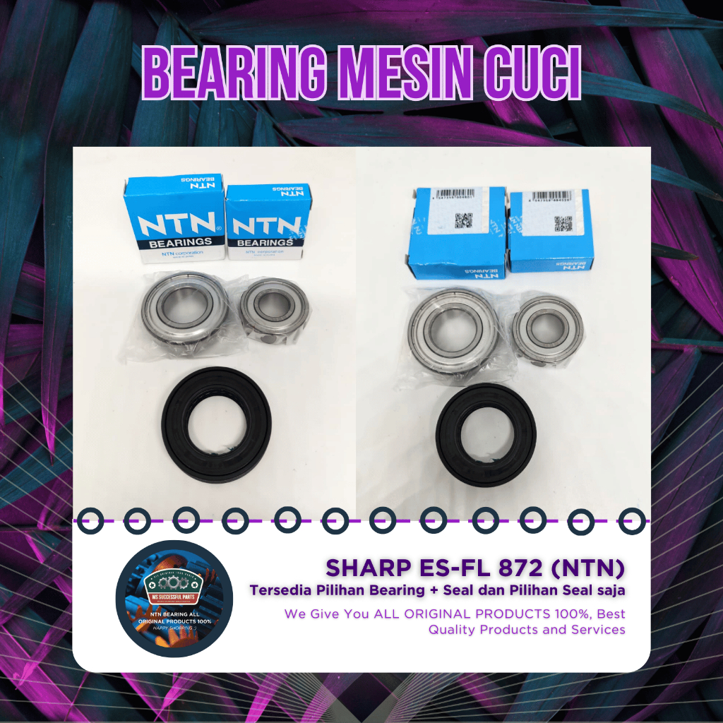 BEARING MESIN CUCI SHARP ES-FL872 KOMPLIT SET SEAL ES FL 872
