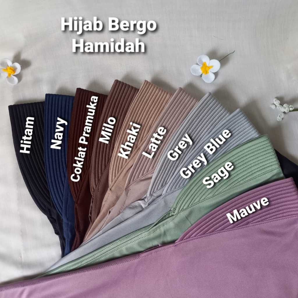 Hijab Instan Bergo Sport Bahan Jersey Premium Ukuran L menutup dada dan adem